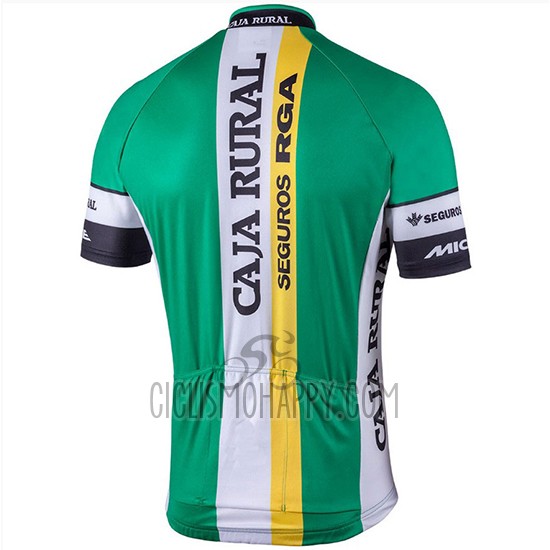 Caja Rural Cycling Jersey Bib Short 2018 Men Short Sleeve Green